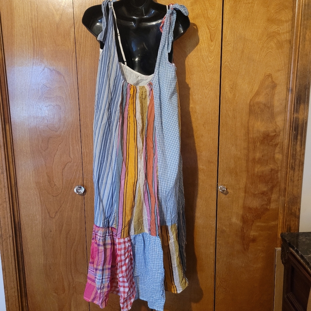 NEW Anthropologie Pilcro Plaid Patchwork Midi Dress Sz SP - Picture 8 of 15